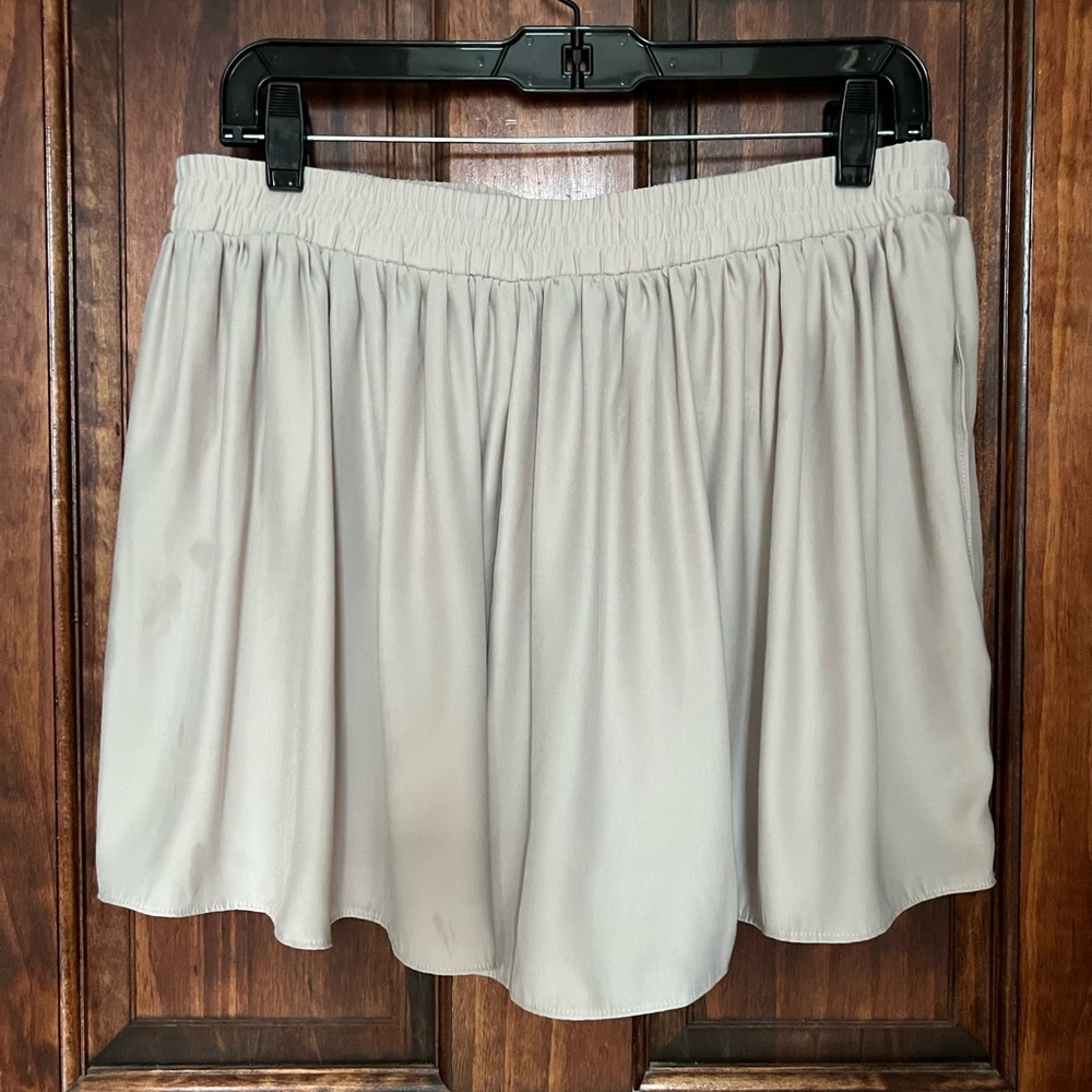 BCBG MaxAzria Skirt Effect Drapey Silky Shorts